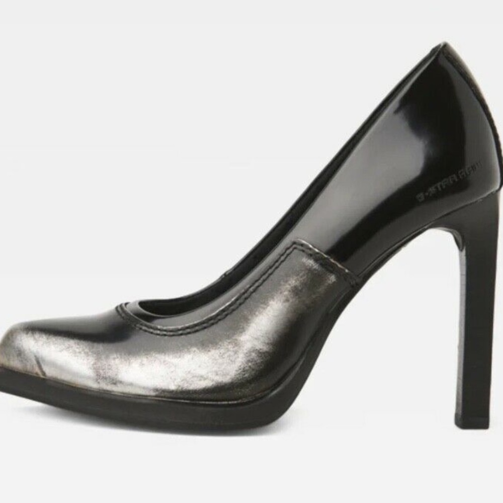 G-STAR Raw Women's Strett Pump || Dark Silver/dark Black NIB size 10